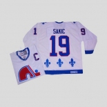 nhl quebec nordiques #19 sakic white(ccm)