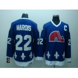 nhl quebec nordiques #22 marois ccm blue