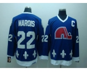 nhl quebec nordiques #22 marois ccm blue