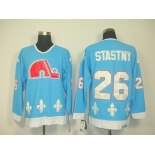 nhl quebec nordiques #26 stastny blue(ccm)