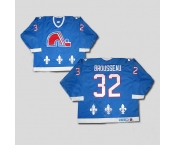 nhl quebec nordiques #32 brousseau blue(ccm)