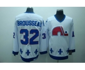 nhl quebec nordiques #32 brousseau white(ccm)