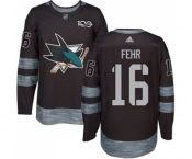 Adidas San Jose Sharks #16 Eric Fehr Authentic Black 1917-2017 100th Anniversary NHL Jersey