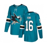 Adidas San Jose Sharks #16 Eric Fehr Premier Teal Green Home NHL Jersey