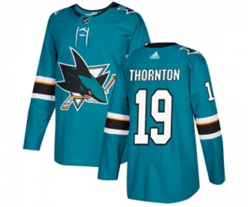 Adidas San Jose Sharks #19 Joe Thornton Authentic Teal Green Home NHL Jersey