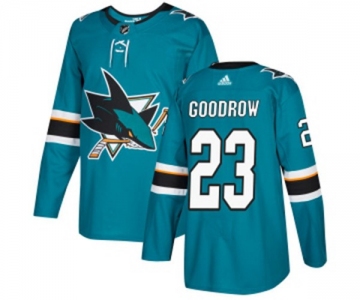 Adidas San Jose Sharks #23 Barclay Goodrow Authentic Teal Green Home NHL Jersey