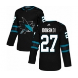 Adidas San Jose Sharks #27 Joonas Donskoi Authentic Black Alternate NHL Jersey