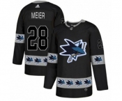 Adidas San Jose Sharks #28 Timo Meier Authentic Black Team Logo Fashion NHL Jersey