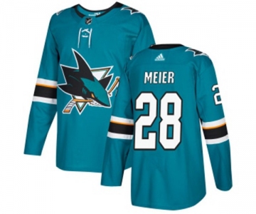 Adidas San Jose Sharks #28 Timo Meier Authentic Teal Green Home NHL Jersey