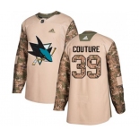 Adidas San Jose Sharks #39 Logan Couture Authentic Camo Veterans Day Practice NHL Jersey