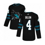 Adidas San Jose Sharks #4 Brenden Dillon Authentic Black Alternate NHL Jersey