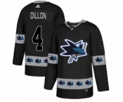 Adidas San Jose Sharks #4 Brenden Dillon Authentic Black Team Logo Fashion NHL Jersey