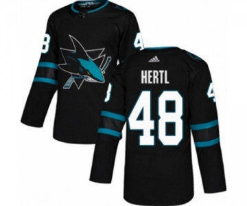 Adidas San Jose Sharks #48 Tomas Hertl Authentic Black Alternate NHL Jersey