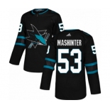 Adidas San Jose Sharks #53 Brandon Mashinter Authentic Black Alternate NHL Jersey