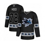 Adidas San Jose Sharks #72 Tim Heed Authentic Black Team Logo Fashion NHL Jersey