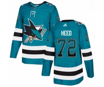 Adidas San Jose Sharks #72 Tim Heed Authentic Teal Drift Fashion NHL Jersey