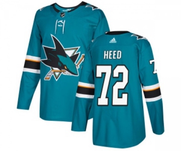 Adidas San Jose Sharks #72 Tim Heed Premier Teal Green Home NHL Jersey