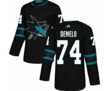 Adidas San Jose Sharks #74 Dylan DeMelo Premier Black Alternate NHL Jersey