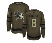 Adidas San Jose Sharks #8 Joe Pavelski Green Salute to Service Stitched NHL Jersey