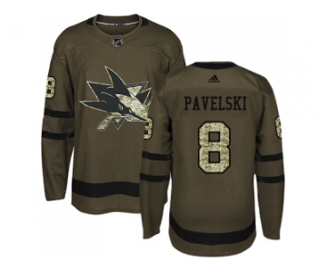 Adidas San Jose Sharks #8 Joe Pavelski Green Salute to Service Stitched NHL Jersey