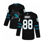 Adidas San Jose Sharks #88 Brent Burns Authentic Black Alternate NHL Jersey