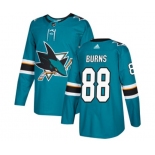 Adidas San Jose Sharks #88 Brent Burns Authentic Teal Green Home NHL Jersey