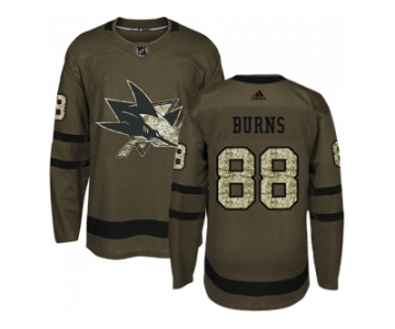 Adidas San Jose Sharks #88 Brent Burns Green Salute to Service Stitched NHL Jersey