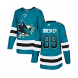 Adidas San Jose Sharks #89 Mikkel Boedker Authentic Teal Drift Fashion NHL Jersey