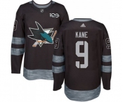 Adidas San Jose Sharks #9 Evander Kane Authentic Black 1917-2017 100th Anniversary NHL Jersey