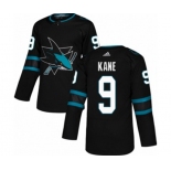 Adidas San Jose Sharks #9 Evander Kane Authentic Black Alternate NHL Jersey