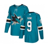 Adidas San Jose Sharks #9 Evander Kane Authentic Teal Green Home NHL Jersey