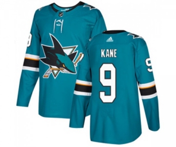 Adidas San Jose Sharks #9 Evander Kane Authentic Teal Green Home NHL Jersey