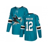 Men Adidas San Jose Sharks #12 Patrick Marleau Teal Home Authentic Stitched NHL Jersey