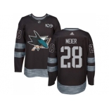 Men Adidas San Jose Sharks #28 Timo Meier Black 1917-2017 100th Anniversary Stitched NHL Jersey