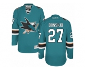 Men's Reebok San Jose Sharks #27 Joonas Donskoi Authentic Teal Green Home NHL Jersey