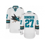 Men's Reebok San Jose Sharks #27 Joonas Donskoi Authentic White Away NHL Jersey