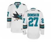 Men's Reebok San Jose Sharks #27 Joonas Donskoi Authentic White Away NHL Jersey