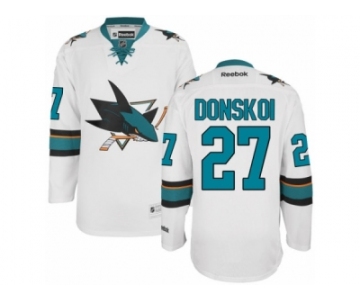 Men's Reebok San Jose Sharks #27 Joonas Donskoi Authentic White Away NHL Jersey