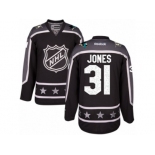 Men's Reebok San Jose Sharks #31 Martin Jones Authentic Black Pacific Division 2017 All-Star NHL Jersey