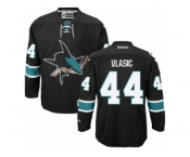 Men's Reebok San Jose Sharks #44 Marc-Edouard Vlasic Authentic Black Third NHL Jersey