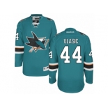 Men's Reebok San Jose Sharks #44 Marc-Edouard Vlasic Authentic Teal Green Home NHL Jersey