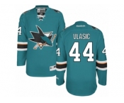 Men's Reebok San Jose Sharks #44 Marc-Edouard Vlasic Authentic Teal Green Home NHL Jersey