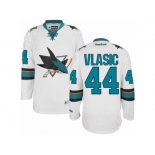 Men's Reebok San Jose Sharks #44 Marc-Edouard Vlasic Authentic White Away NHL Jersey