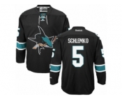 Men's Reebok San Jose Sharks #5 David Schlemko Authentic Black Third NHL Jersey