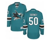 Men's Reebok San Jose Sharks #50 Chris Tierney Authentic Teal Green Home NHL Jersey