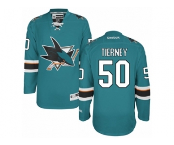 Men's Reebok San Jose Sharks #50 Chris Tierney Authentic Teal Green Home NHL Jersey