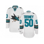 Men's Reebok San Jose Sharks #50 Chris Tierney Authentic White Away NHL Jersey