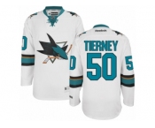 Men's Reebok San Jose Sharks #50 Chris Tierney Authentic White Away NHL Jersey