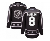 Men's Reebok San Jose Sharks #8 Joe Pavelski Authentic Black Pacific Division 2017 All-Star NHL Jersey