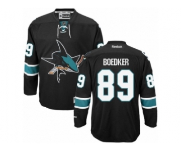 Men's Reebok San Jose Sharks #89 Mikkel Boedker Authentic Black Third NHL Jersey